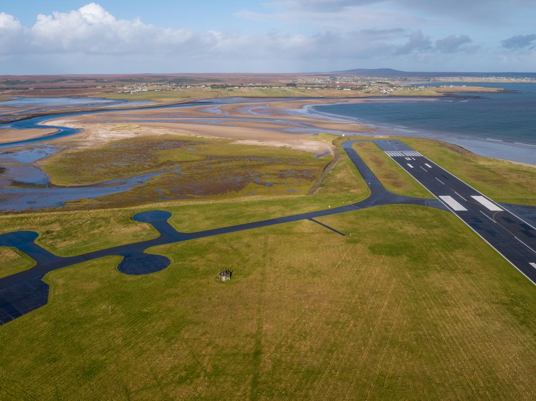 View of Stornoway Airport from the air